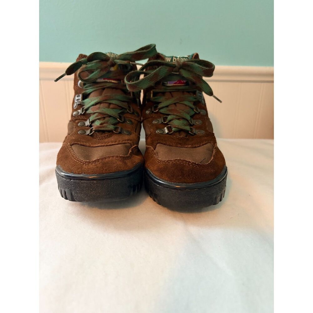 Vintage New Balance Rainier H415 Hiking Boots Suede Brown Teal Green Women's 8 B